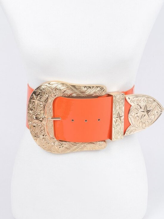 Oversized Multi Metal Waist Enamel Belt main image 6